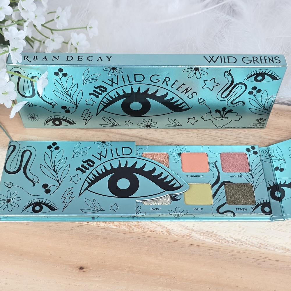 Urban Decay Wild Greens Eye Shadow Makeup Palette Vegan Formula Full Size New - Picture 7 of 16